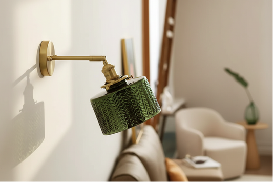 Applique murale en verre nordique vert salon