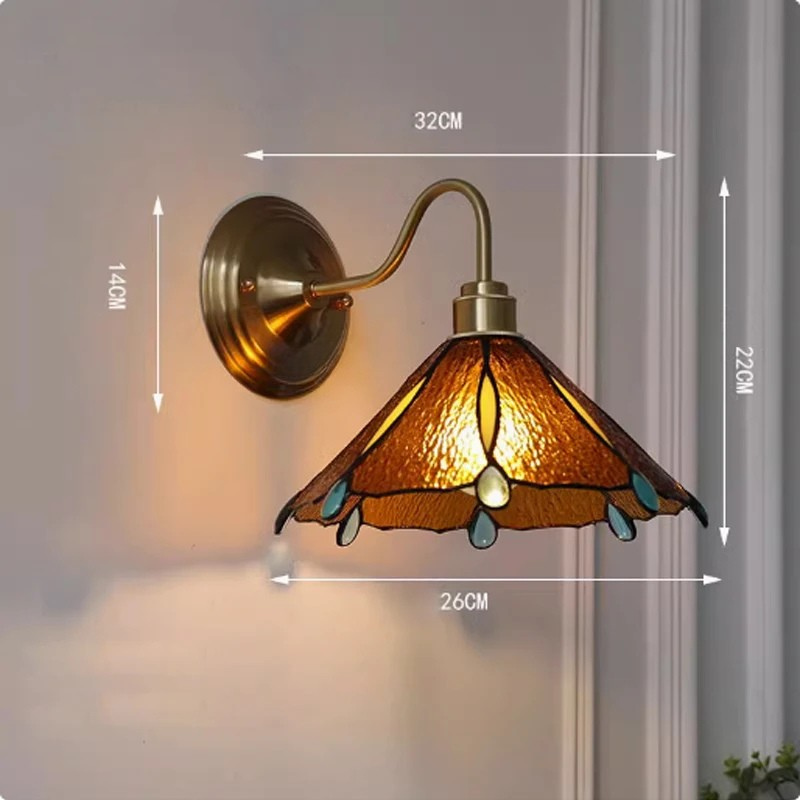 Applique murale en verre vintage J