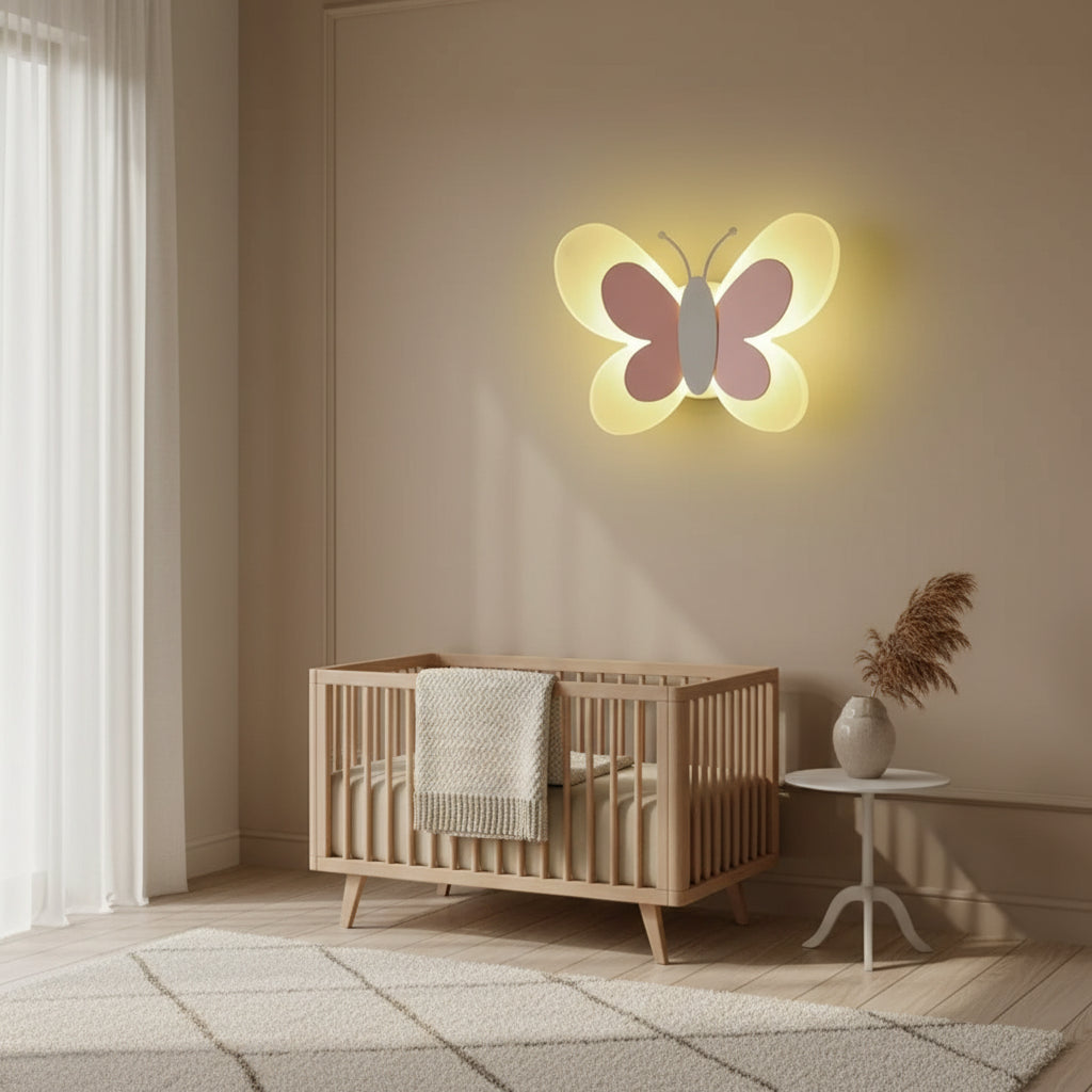 Applique murale enfance rose