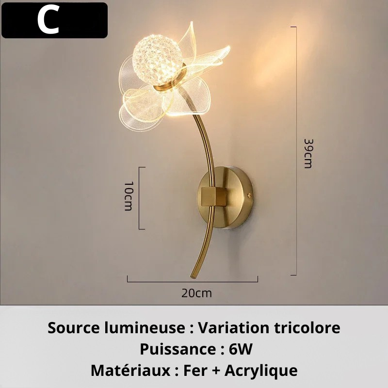 Applique murale fleur C