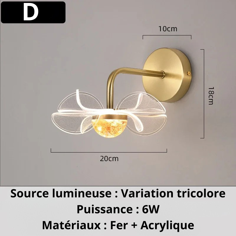 Applique murale fleur D