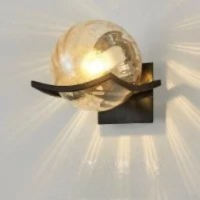 Applique murale globe Noir E