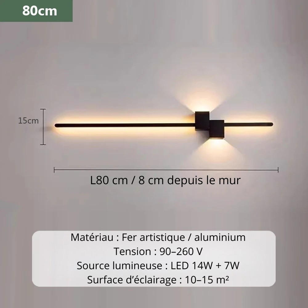 Applique murale horizontale 80 cm
