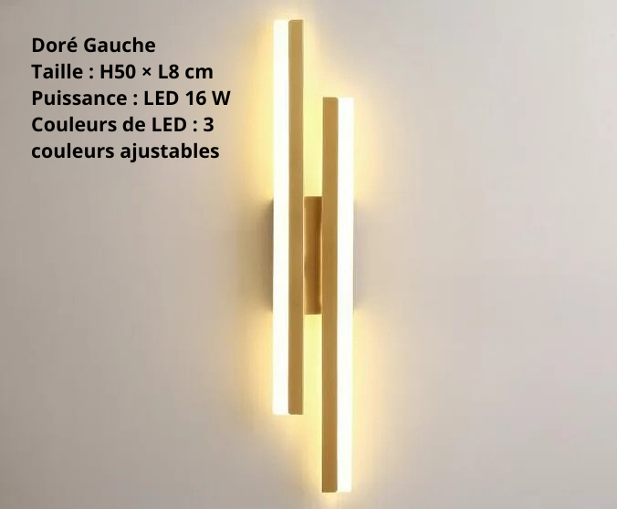 Applique murale intérieur Doré gauche