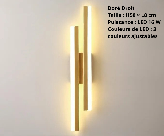 Applique murale intérieur Dorée droit
