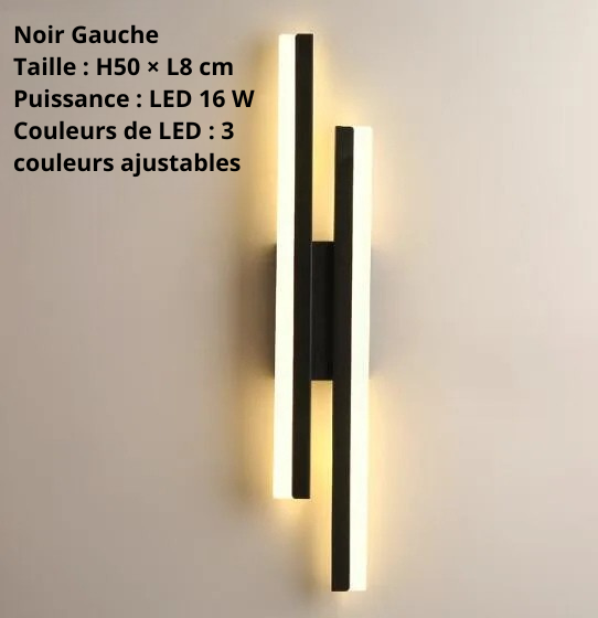 Applique murale intérieur Noir gauche
