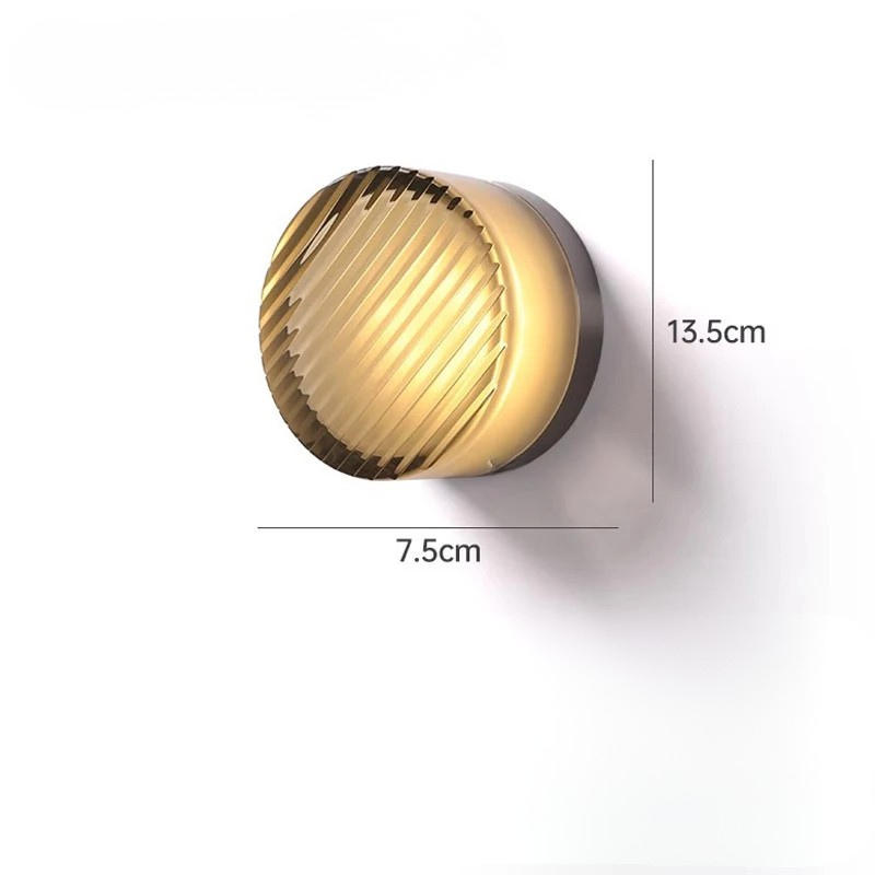 Applique murale jaune Gris fumé A