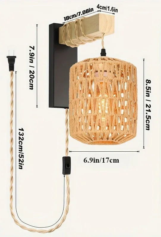 Applique murale jute A