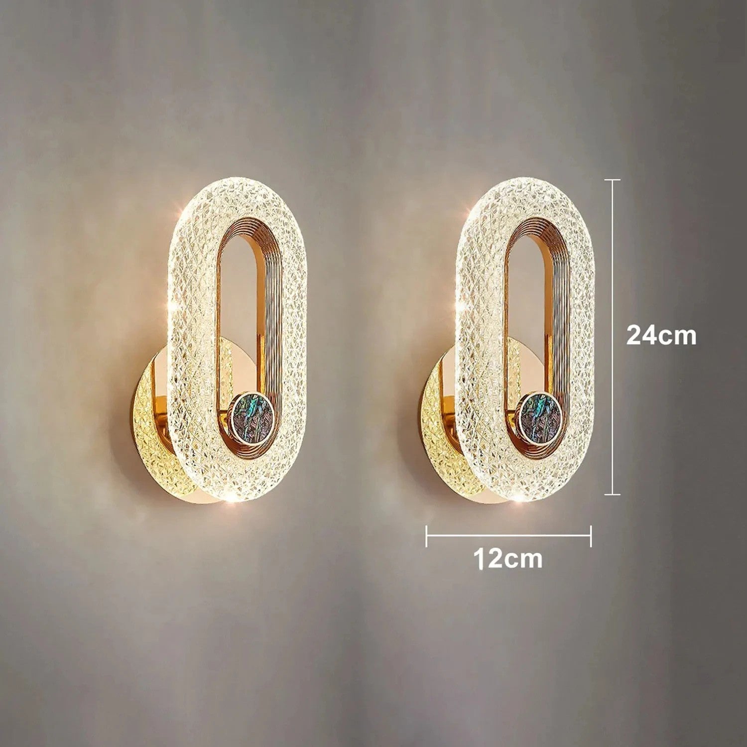 Applique murale laiton doré 2 têtes C