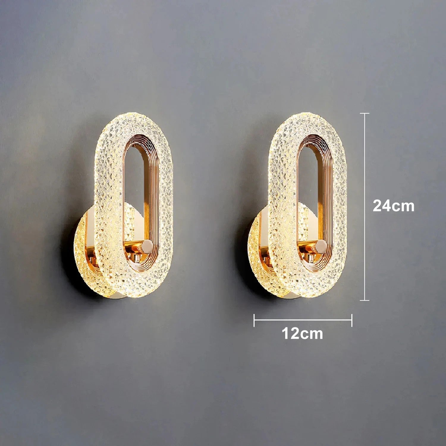 Applique murale laiton doré 2 tetes D