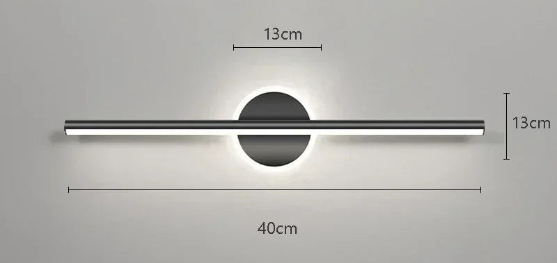 Applique murale miroir noir 40cm