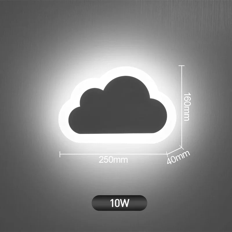 Applique murale nuage noir blanc petit