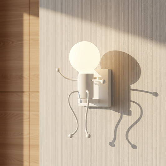 Applique murale originale Personnage assis / Blanc