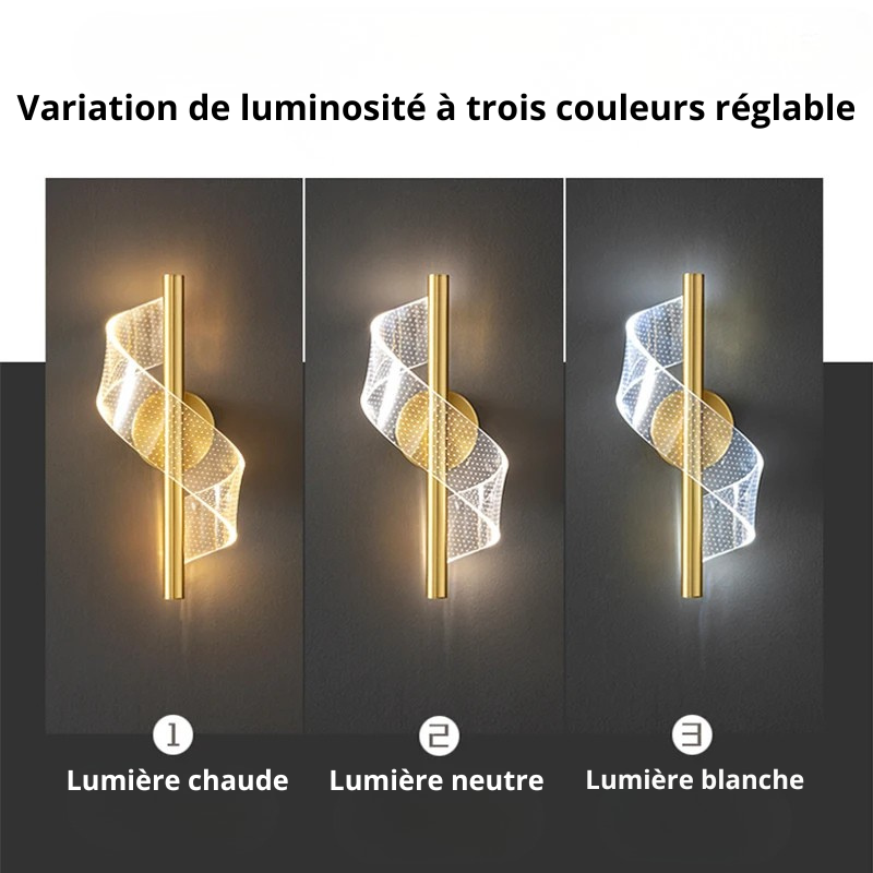 Applique murale originale variation de luminosité