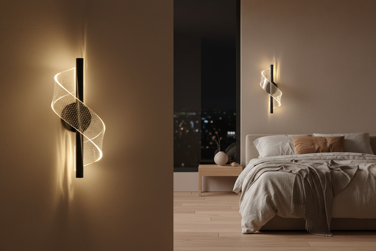 Applique murale originale noir chambre