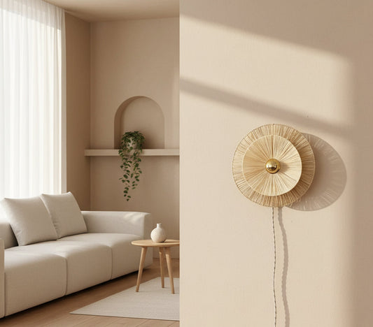 Applique murale paille