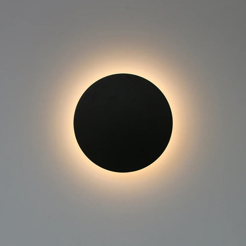 Applique murale plate noir