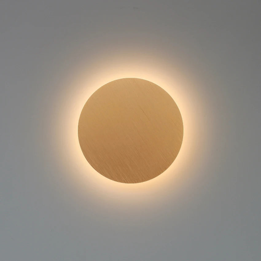 Applique murale plate or