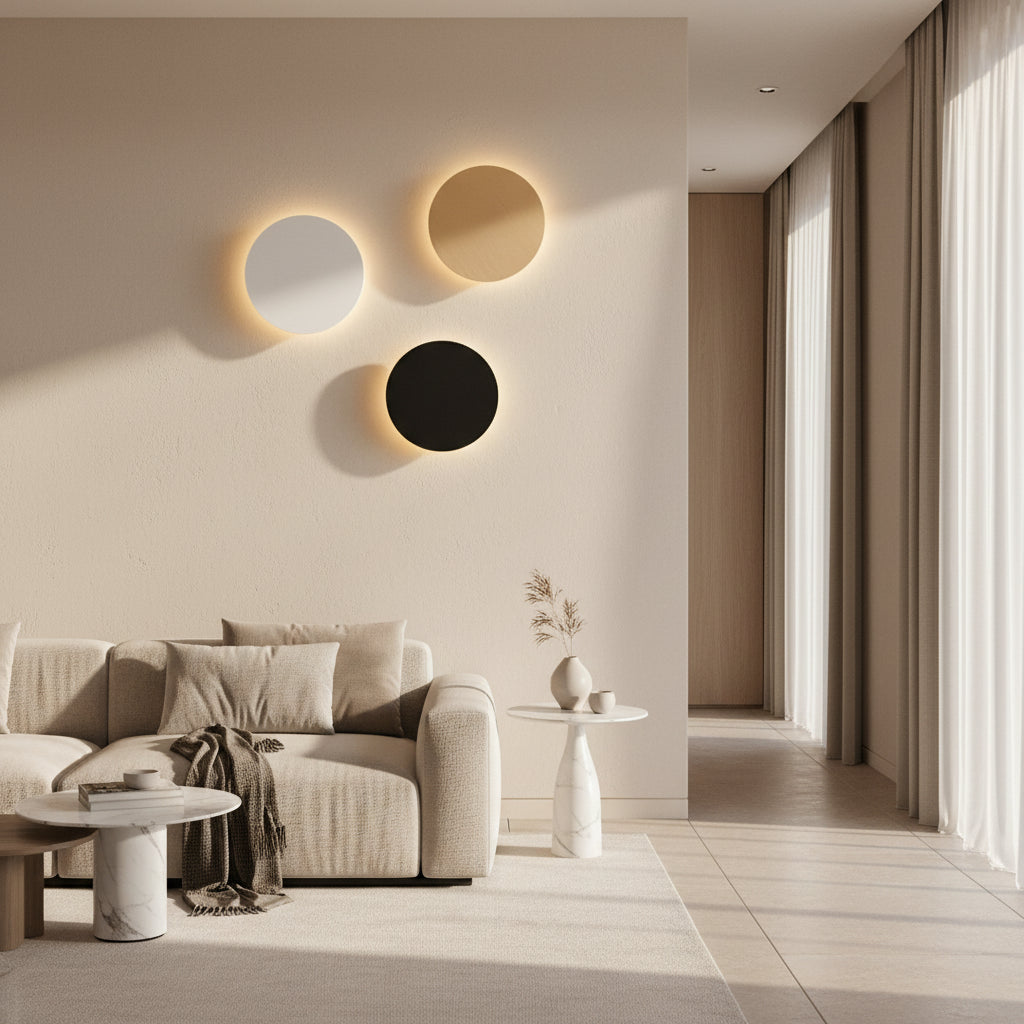 Applique murale plate trois couleurs