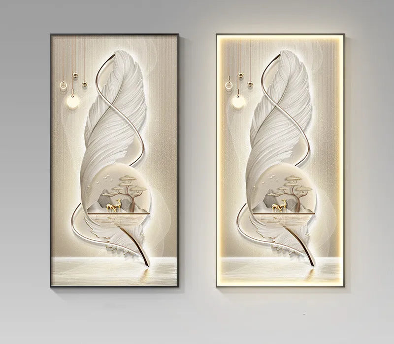 Applique murale plume style E