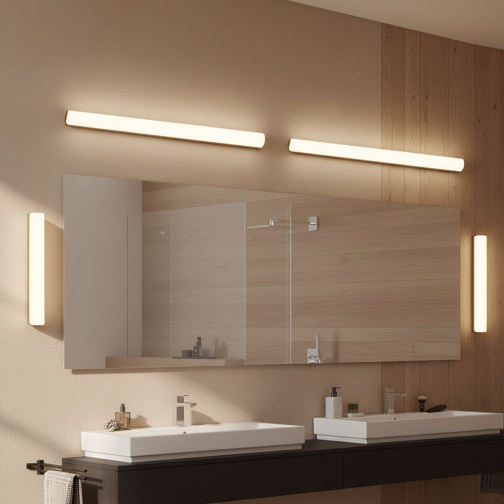 Applique murale pour salle de bain positions