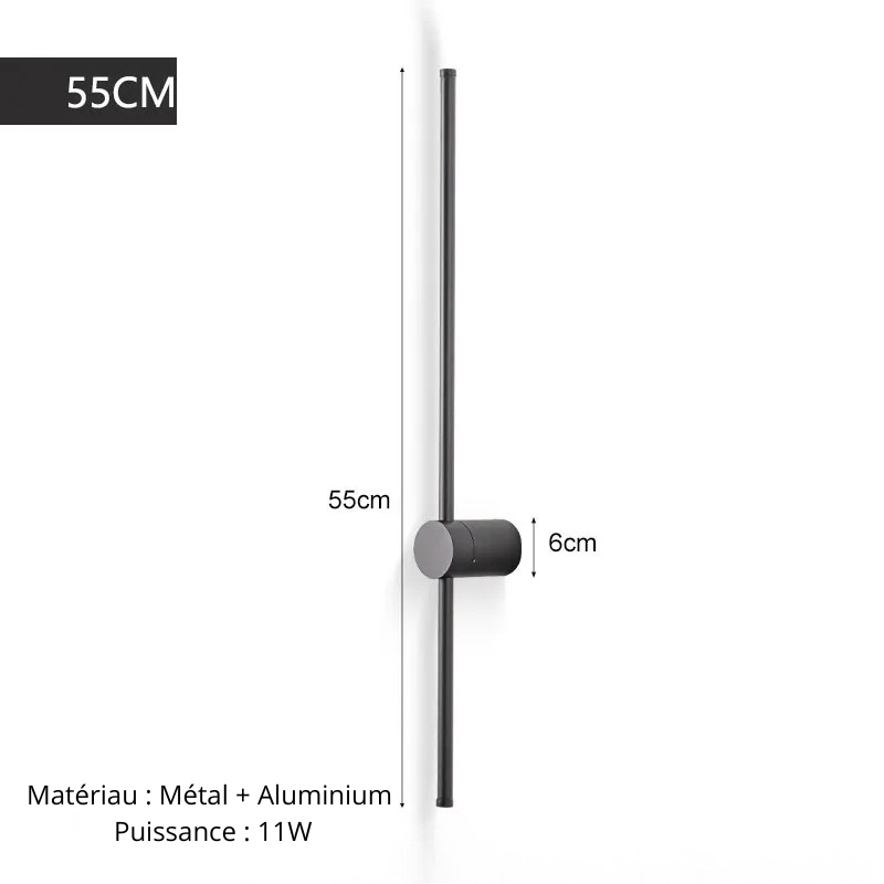 Applique murale prise Noir 55cm