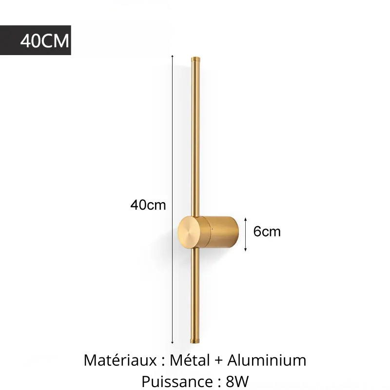 Applique murale prise Or 40cm