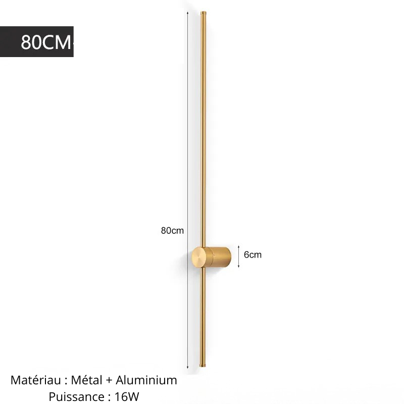 Applique murale prise Or 80cm