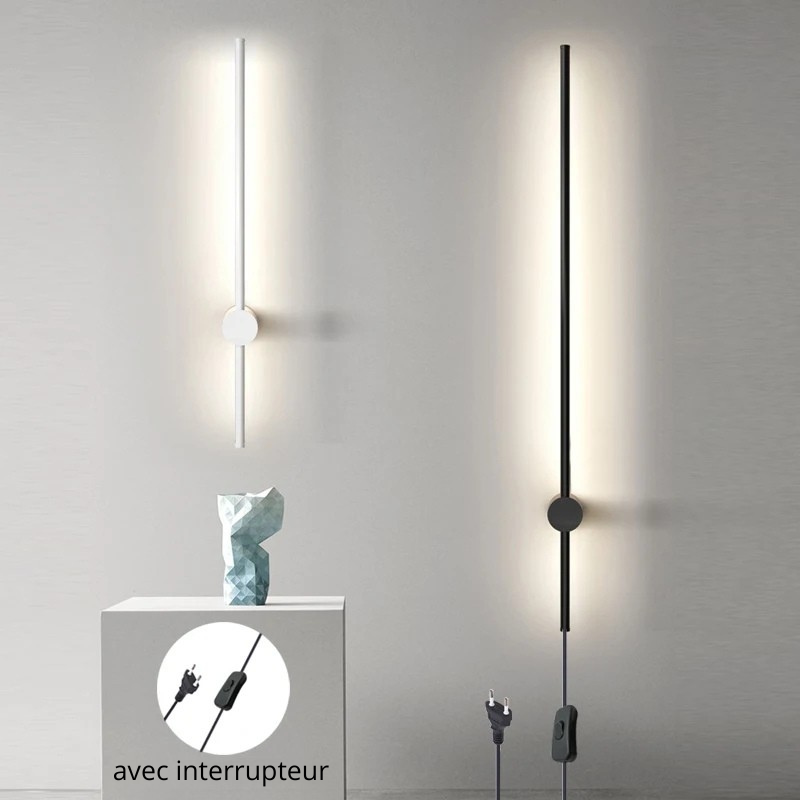 Applique murale prise avec interrupteur