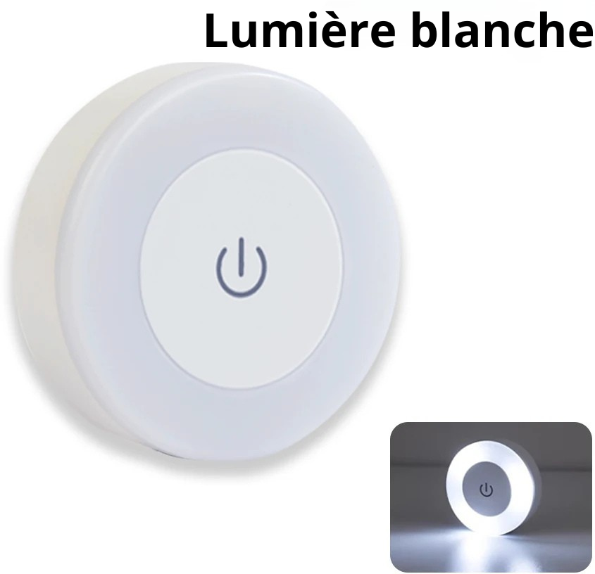 Applique murale rechargeable USB Lumière blanche