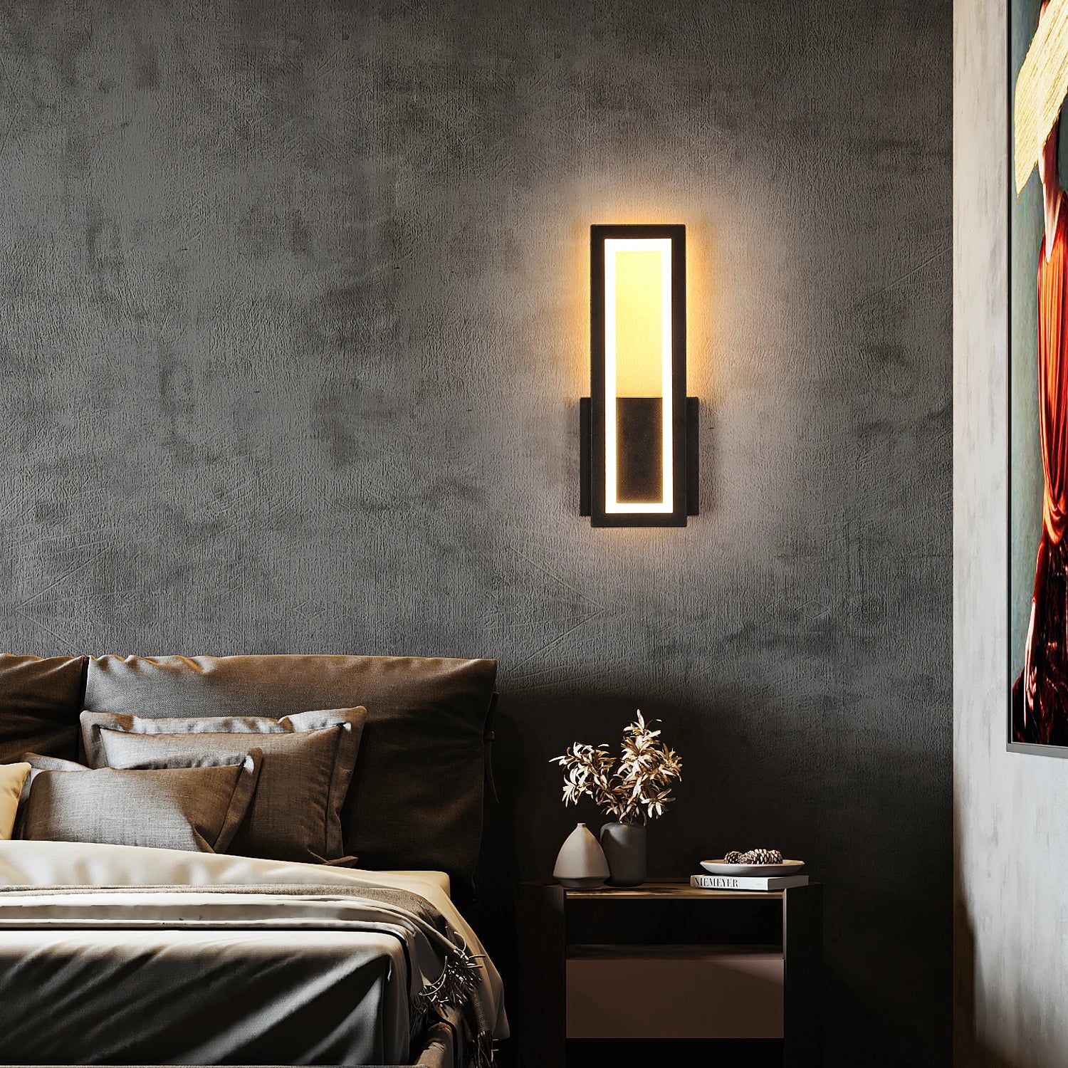 Applique murale rectangulaire chambre