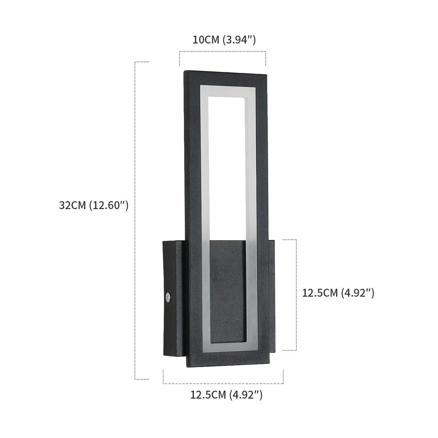 Applique murale rectangulaire dimensions