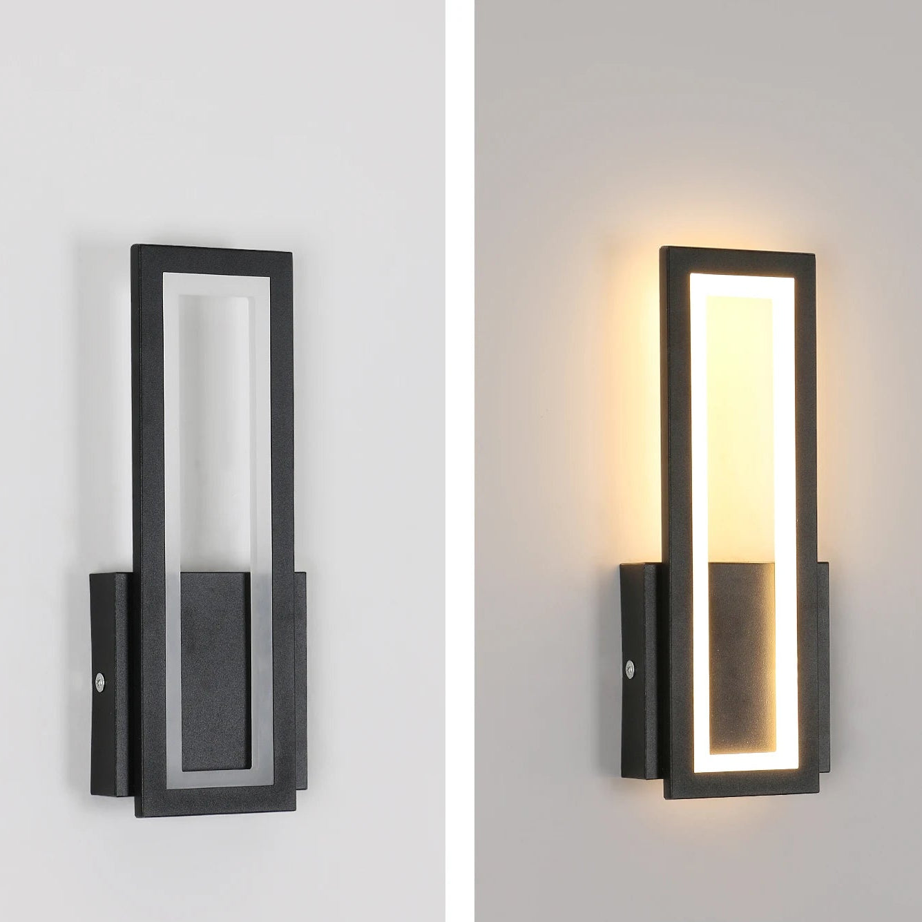 Applique murale rectangulaire éteint / allumé