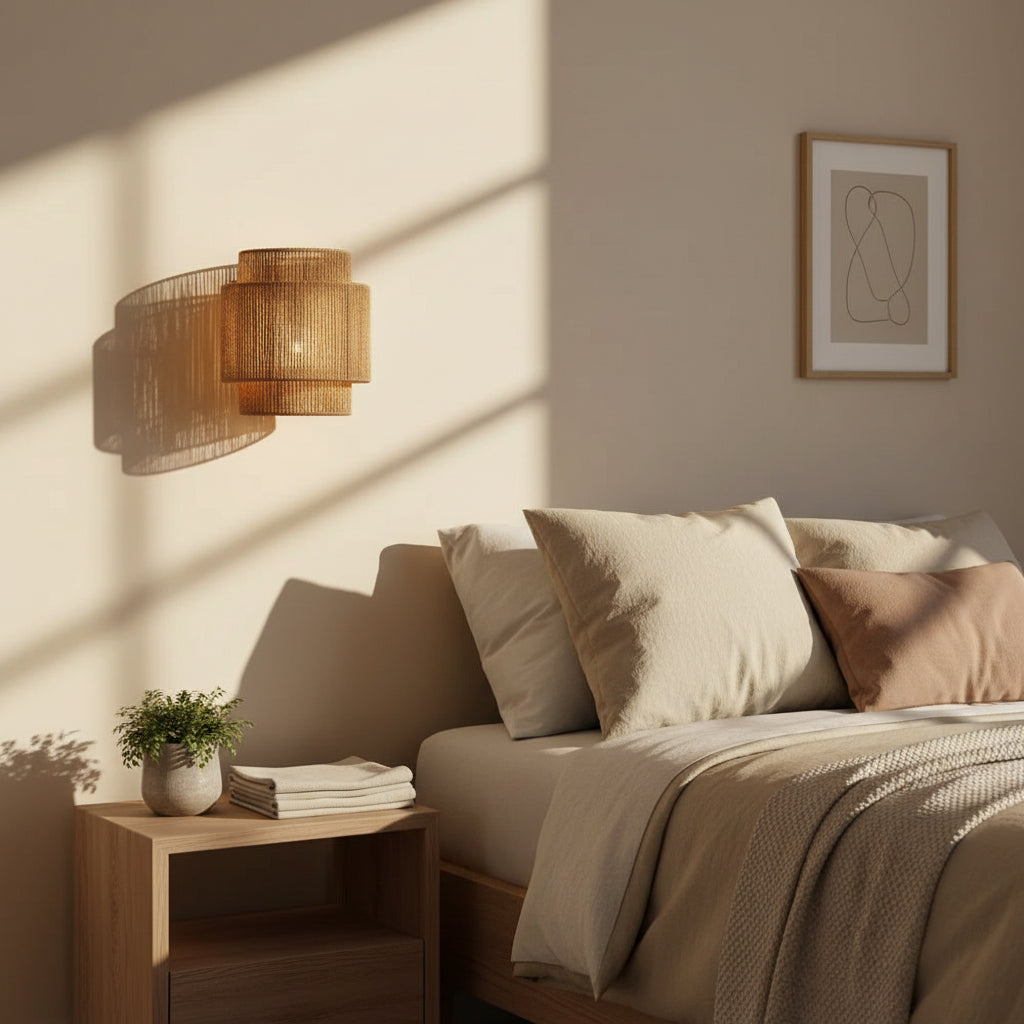 Applique murale rotin chambre