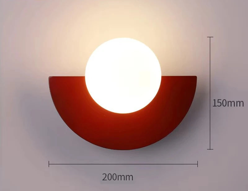 Applique murale rouge 200mm