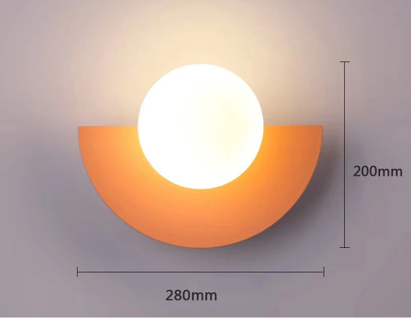 Applique murale rouge / couleur Orange 280mm