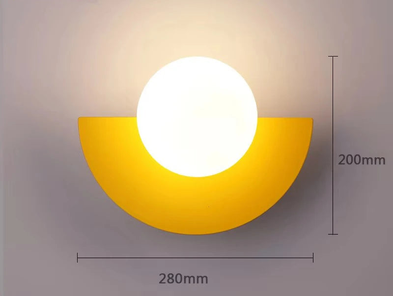 Applique murale rouge / couleur jaune 280 mm