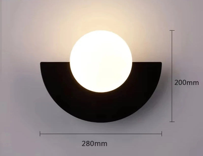 Applique murale rouge / couleur noir 280 mm