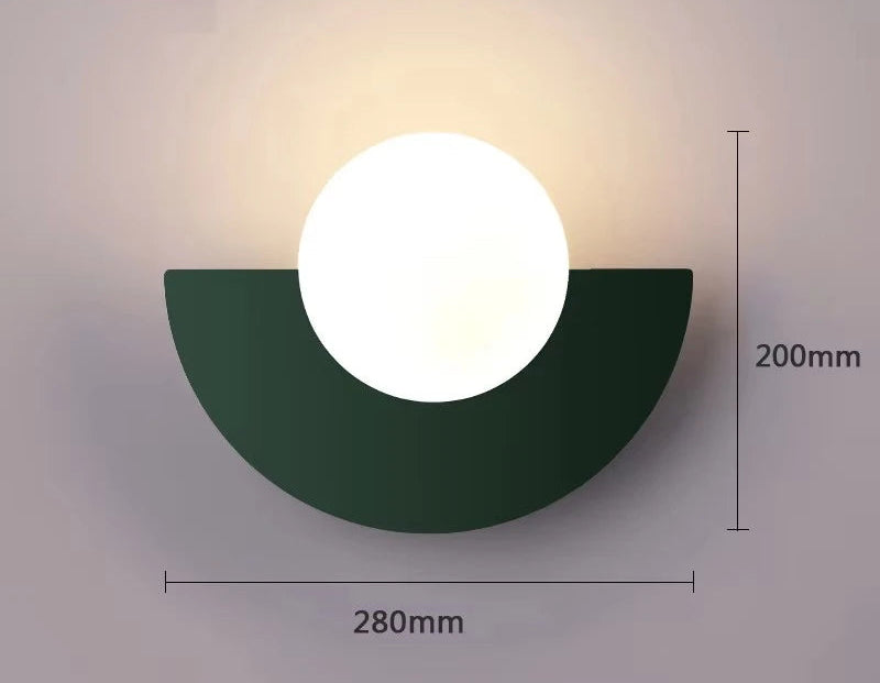 Applique murale rouge / couleur vert 280 mm