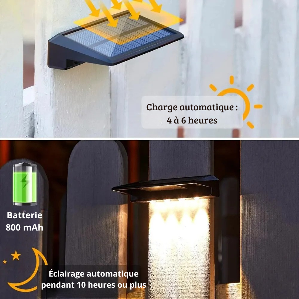 Applique murale solaire charge automatique