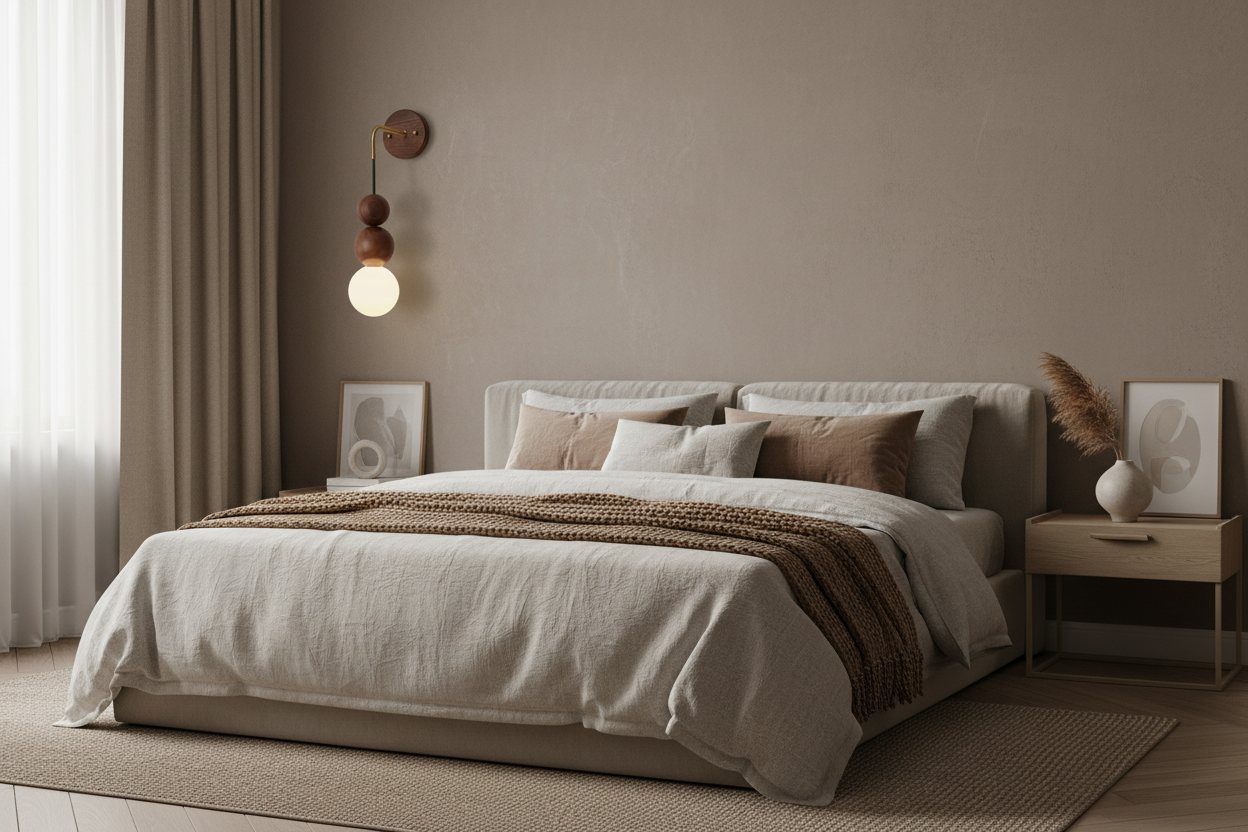 Applique murale style ancien noyer japonais A chambre