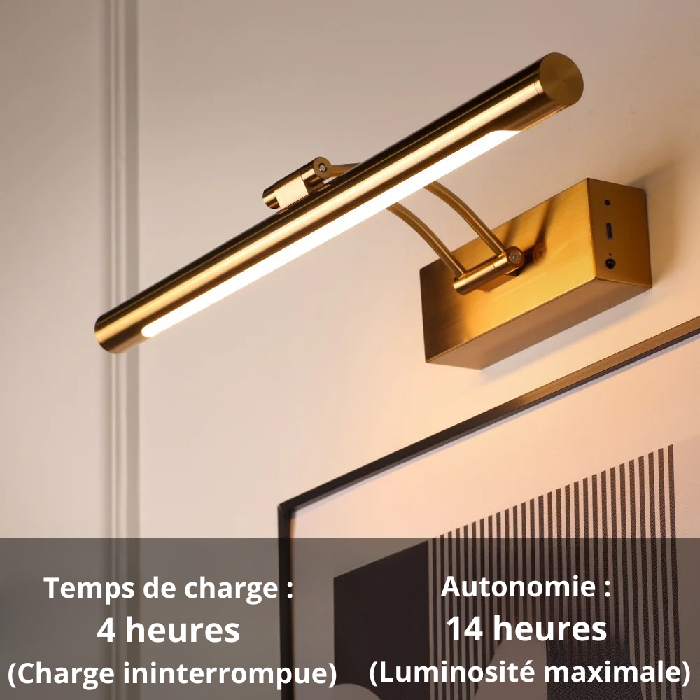 Applique murale tableau temps de charge