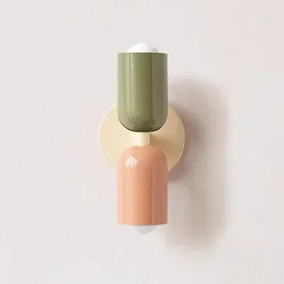 Applique murale terracotta Blanc Vert Rose