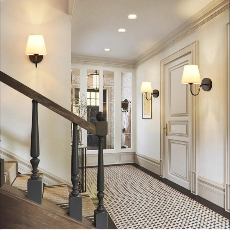 Applique murale tissu hall noir 2 