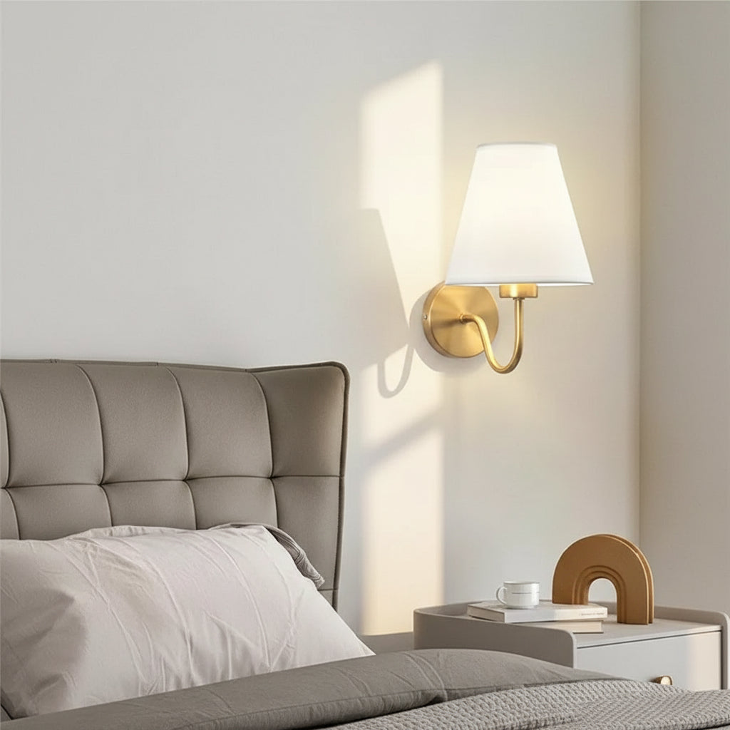 Applique murale tissu or chambre