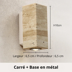 Applique murale travertin - Vignette | VAM - Maison Lumière