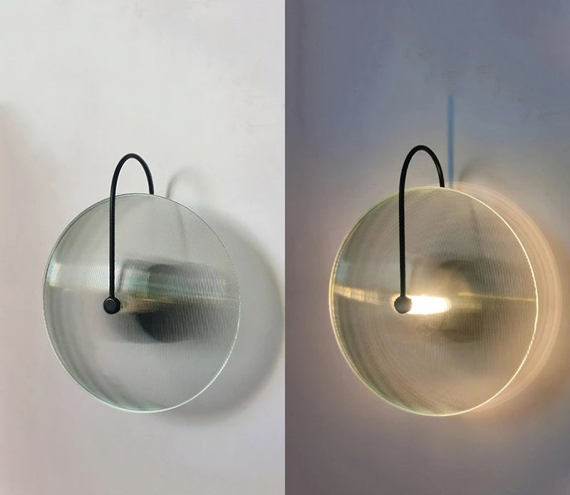 Applique murale verre strié A