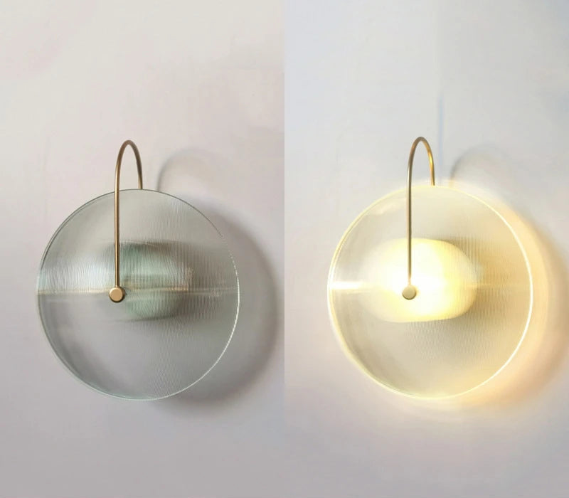 Applique murale verre strié D