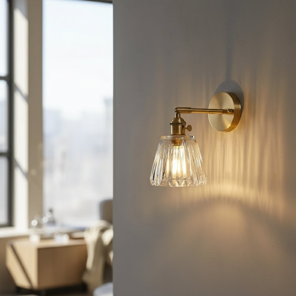 Applique murale verre vintage