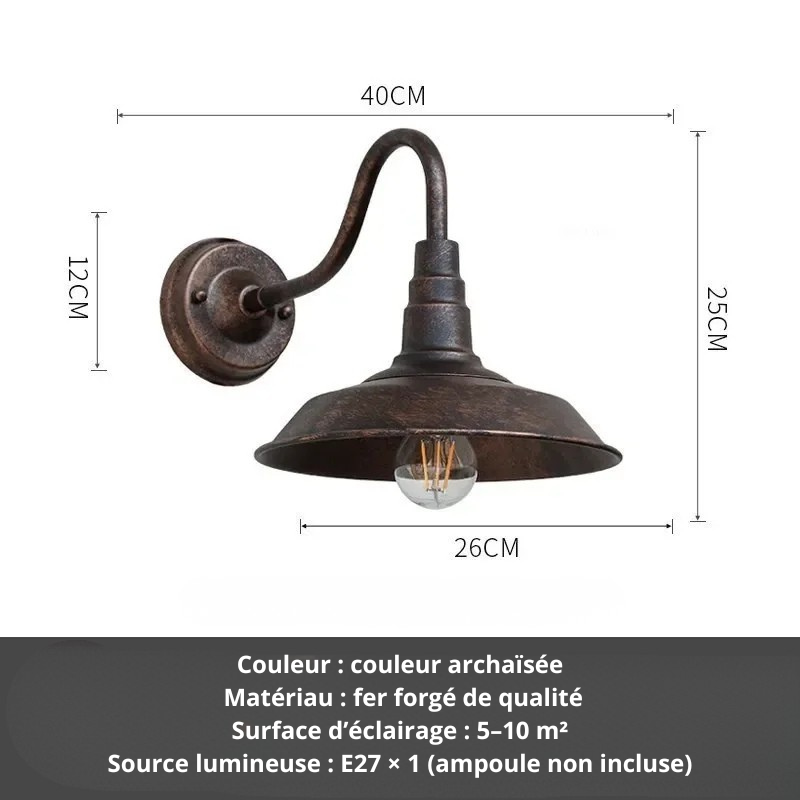 Applique murale vintage archÏsée